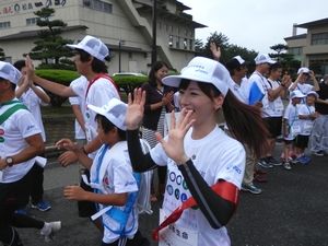 青森県から東京都までリレーする