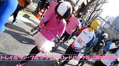 東京マラソン２０１６都庁から日比谷公園・東京タワー付近を走る美女。