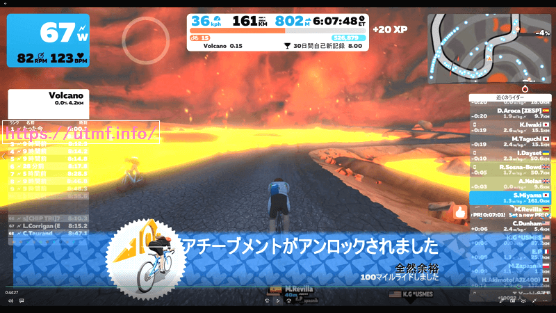 Zwift experience value
