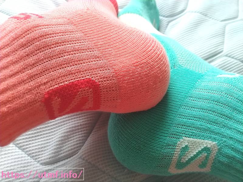 North Face and Salomon running socks