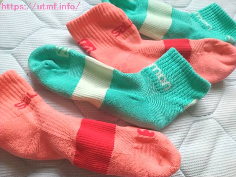 North Face and Salomon running socks