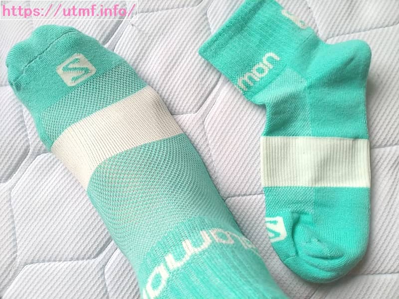 North Face and Salomon running socks