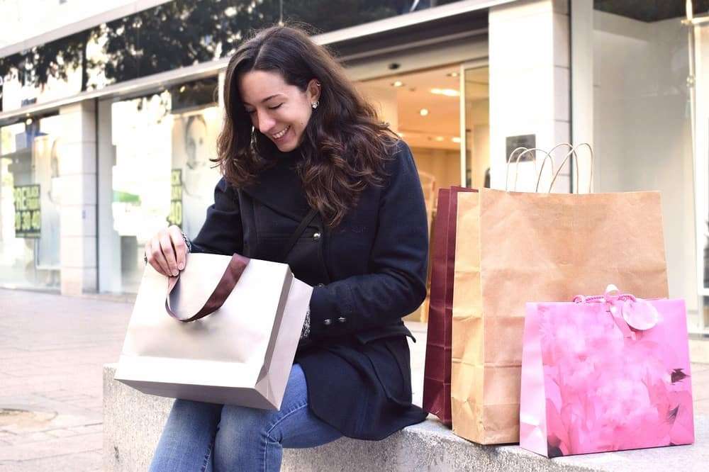 Beautiful woman shopping