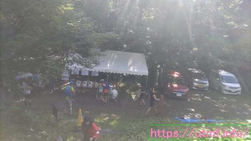 真昼山地トレイルランのエイドステーション。