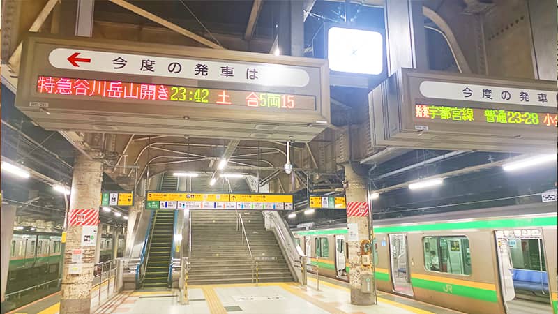 上野駅から特急谷川岳山開き号に乗る