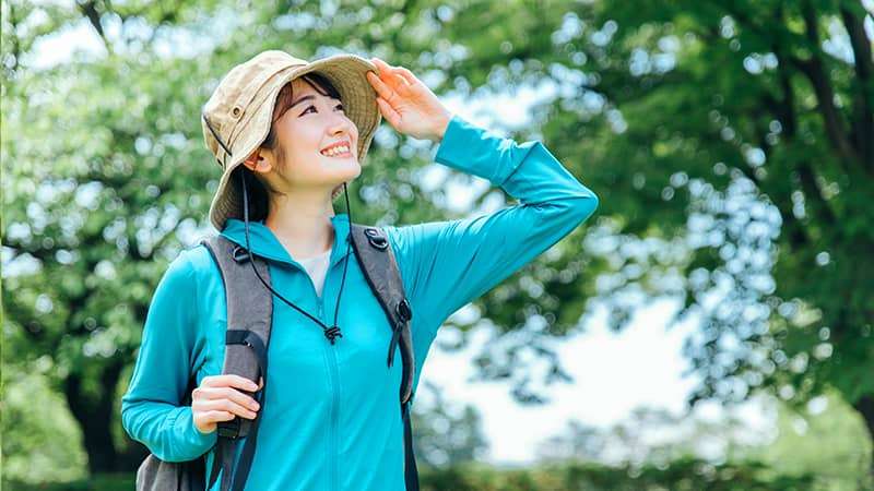 単独登山女子が富士登山している。