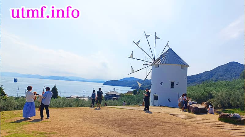 道の駅オリーブ公園で魔女の宅急便の撮影した。